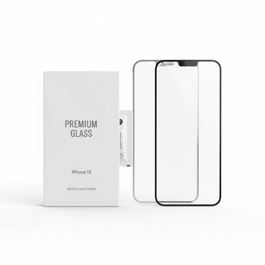 4smarts Second Glass iPhone 15 – Produkthero weißer Hintergrund