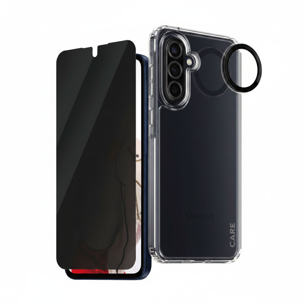 CARE 3-in-1 Privacy Bundle Samsung Galaxy A36 5G – Privacy Glas & Hülle