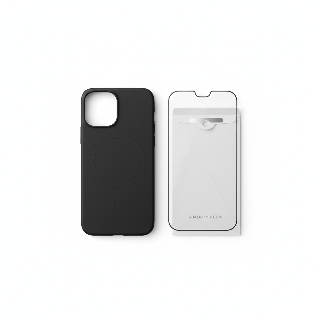4smarts Silikon Case Cupertino iPhone 17 Pro – Bundle Flat Lay