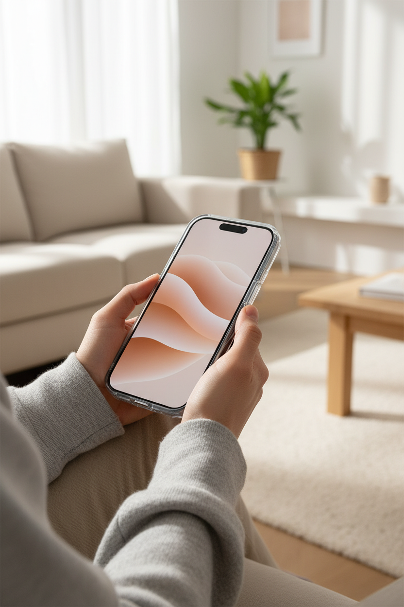 Lifestyle-Bild – Clear Case in Use