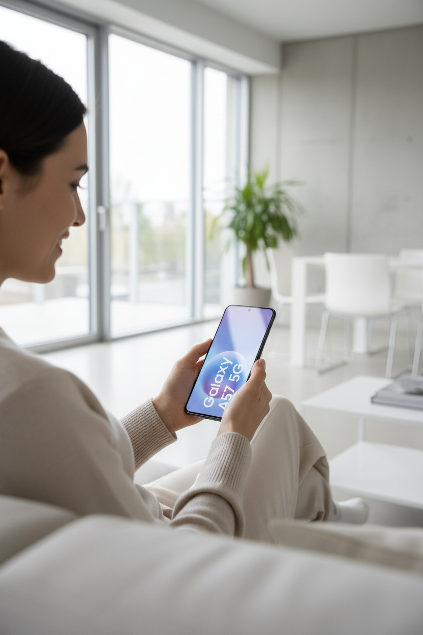 Lifestyle – Galaxy A57 in Use