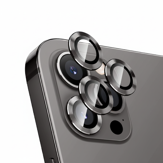 okkes 360° Kamera-Linsenschutz für Apple iPhone Air in Schwarz