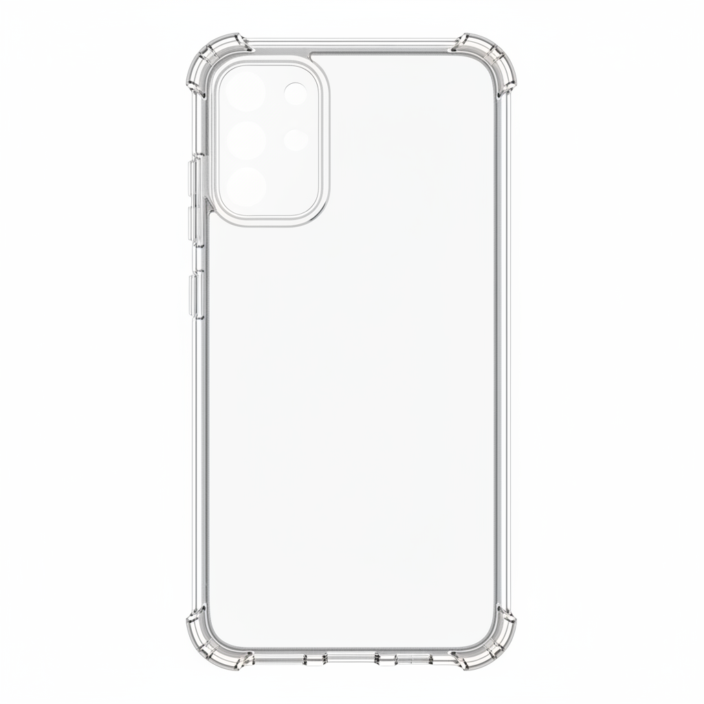 okkes JUMP PLUS transparente Schutzhülle für Samsung Galaxy A35 5G mit verstärkten Ecken