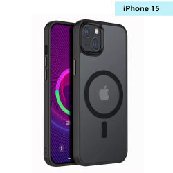 okkes® MagSafe Case für Apple iPhone 15 ultradünne magnetische Handyhülle black