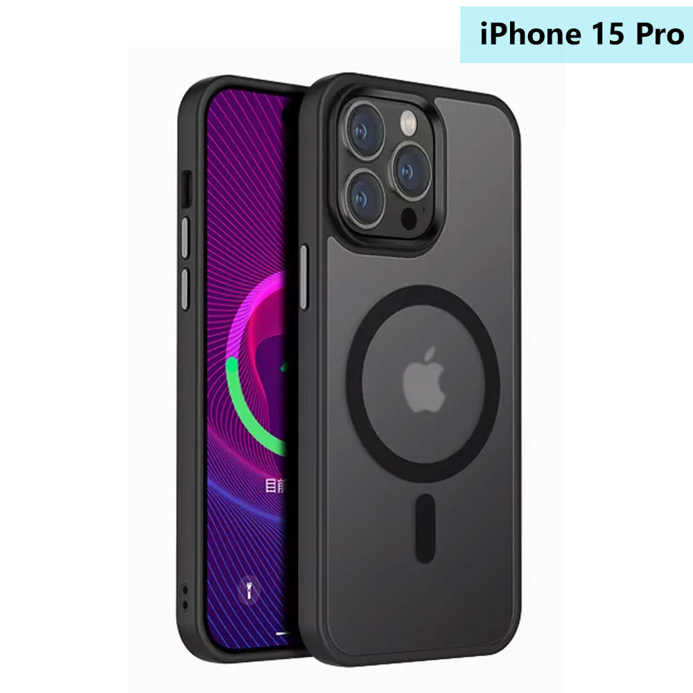 okkes® MagSafe Case für Apple iPhone 15 Pro Black