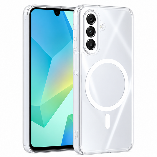 Transparentes okkes MagSafe Case für Samsung Galaxy A17 4G, A17 5G, A18 4G und A18 5G