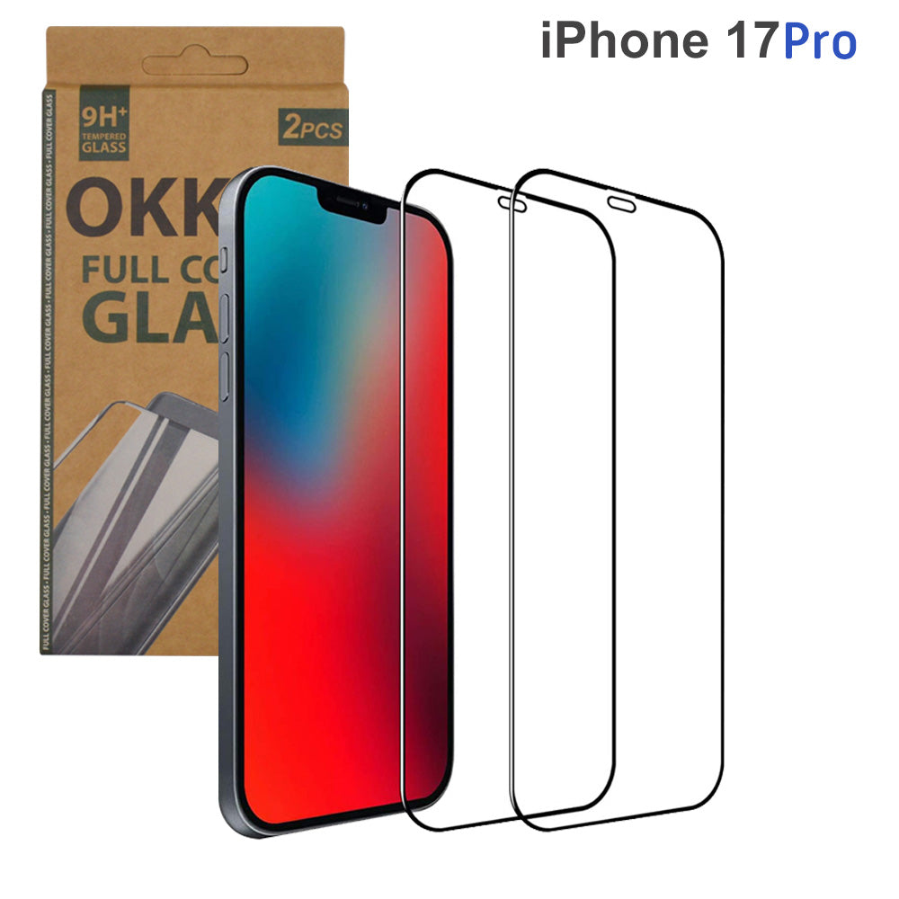 okkes ® Tempered Glass 3D 2in1 für Apple iPhone 17 Pro / 18 Pro